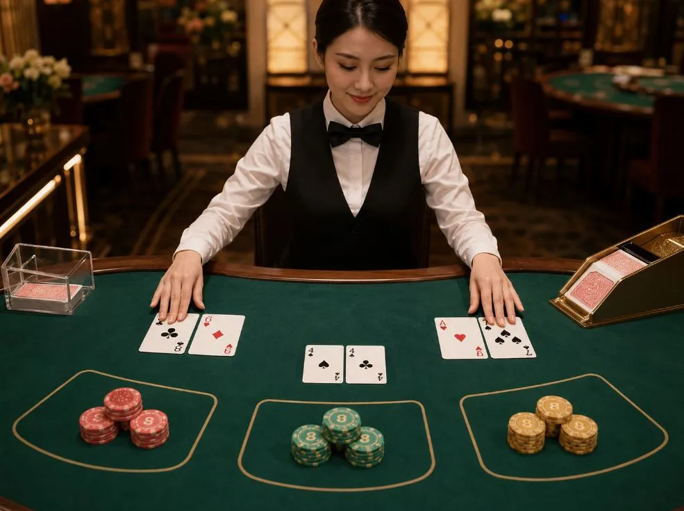 Regras do baccarat: Player, Banker, Tie e valor das cartas